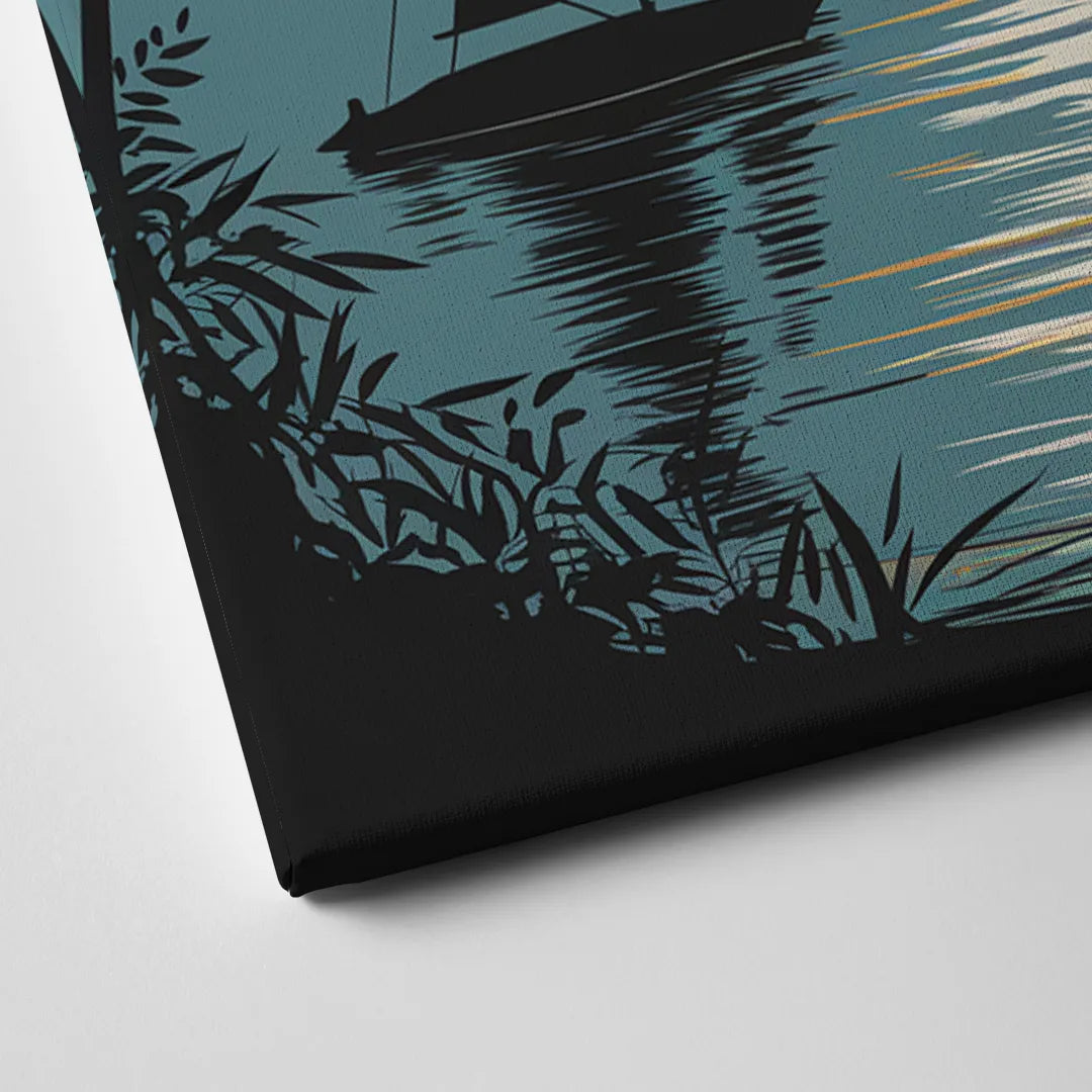 Key West Sunset Over Water Canvas Close Up