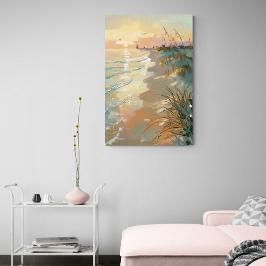Virginia Beach Coastal Sunrise - Canvas Wall Art Living Room