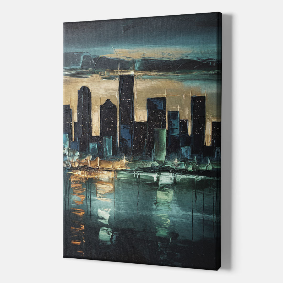 Houston Modern Aesthetic - Canvas Wall Art Indoor