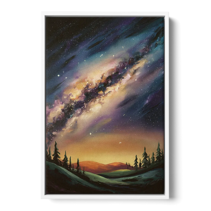 Huntsville Night Sky Astronomy - White Frame Canvas