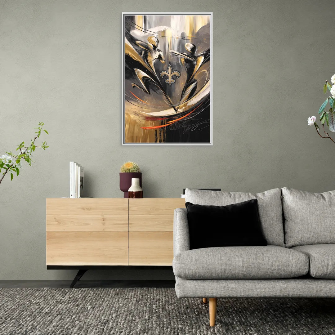 New Orleans Saints Fans Passion - Living Room White Frame Canvas