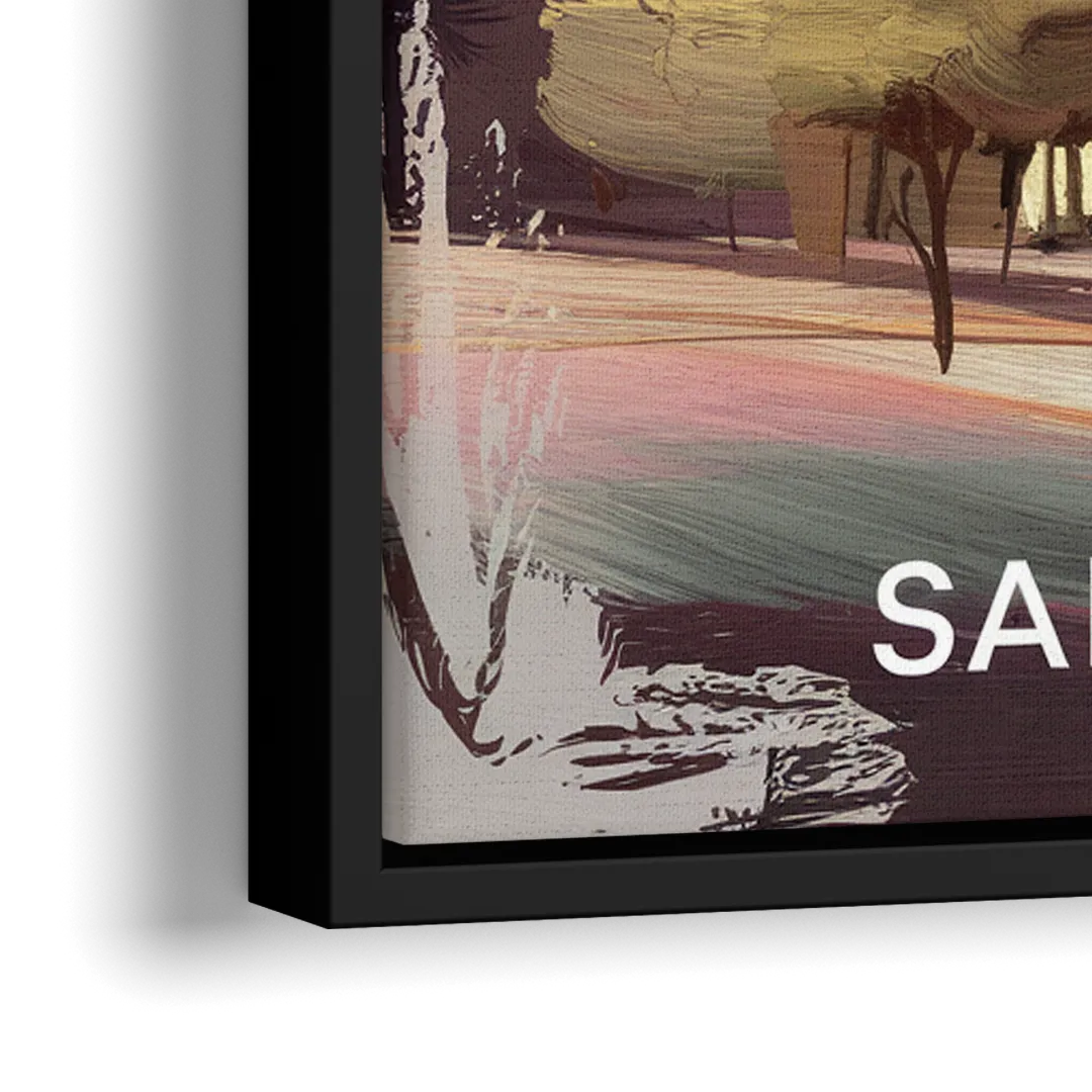 San Jose Architectural Beauty - Close-Up Black Frame Canvas