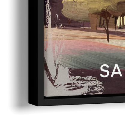 San Jose Architectural Beauty - Close-Up Black Frame Canvas