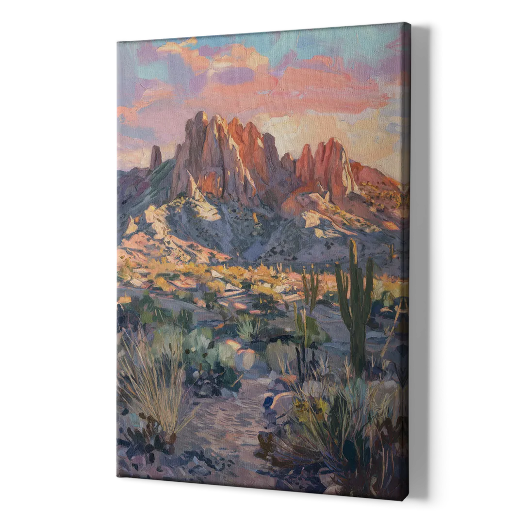 Albuquerque Sandia Mountains - Canvas Print Art Sides