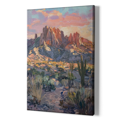 Albuquerque Sandia Mountains - Canvas Print Art Sides
