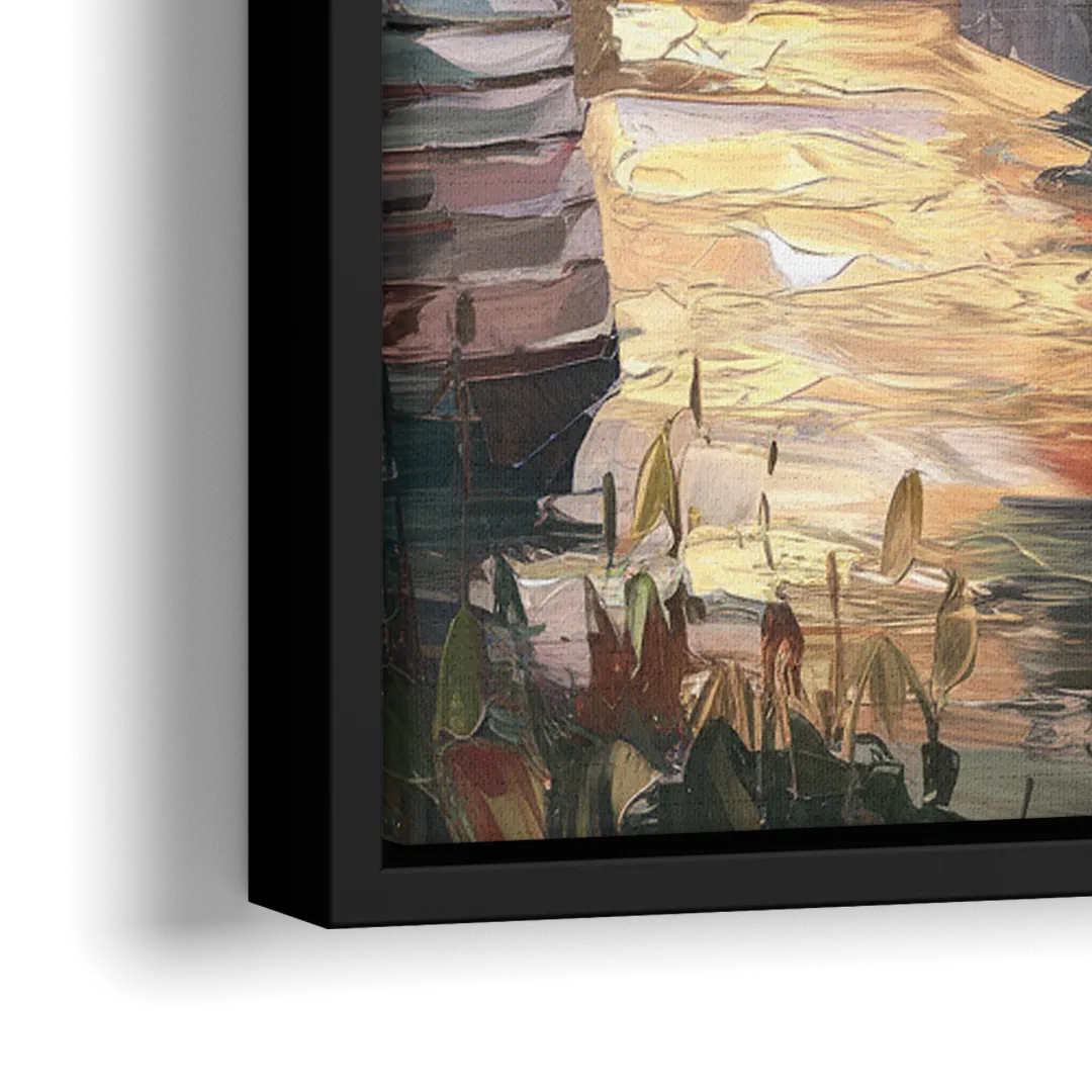 Spokane Historic Landmarks - Close-Up Black Frame Canvas