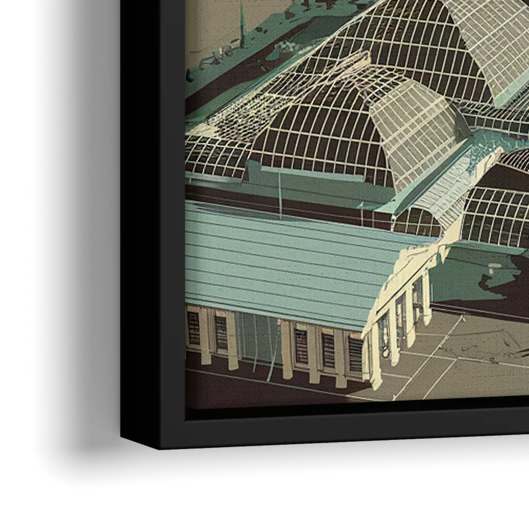 Tacoma Historic Landmarks - Close-Up Black Frame Canvas