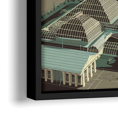 Tacoma Historic Landmarks - Close-Up Black Frame Canvas