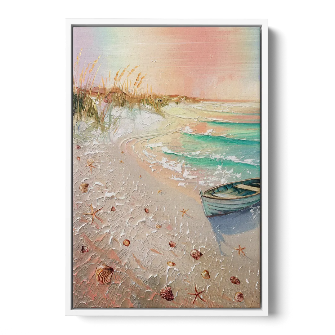 Virginia Beach Nautical Charm - White Frame Canvas