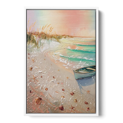Virginia Beach Nautical Charm - White Frame Canvas