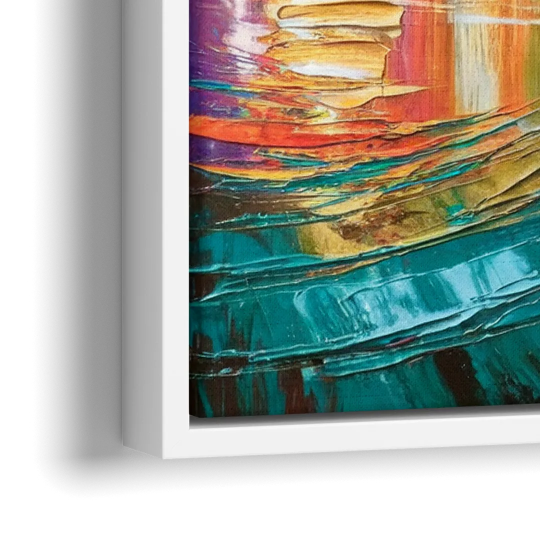 Miami Bayside Beauty - Close-Up White Frame Canvas