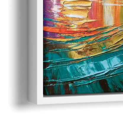 Miami Bayside Beauty - Close-Up White Frame Canvas