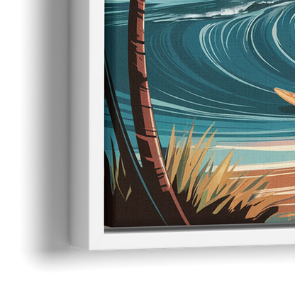 San Diego Surf Culture - Close-Up White Frame Canvas