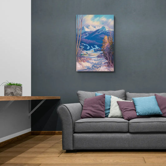 Whistler Snowy Peaks - Canvas Wall Art Living Room