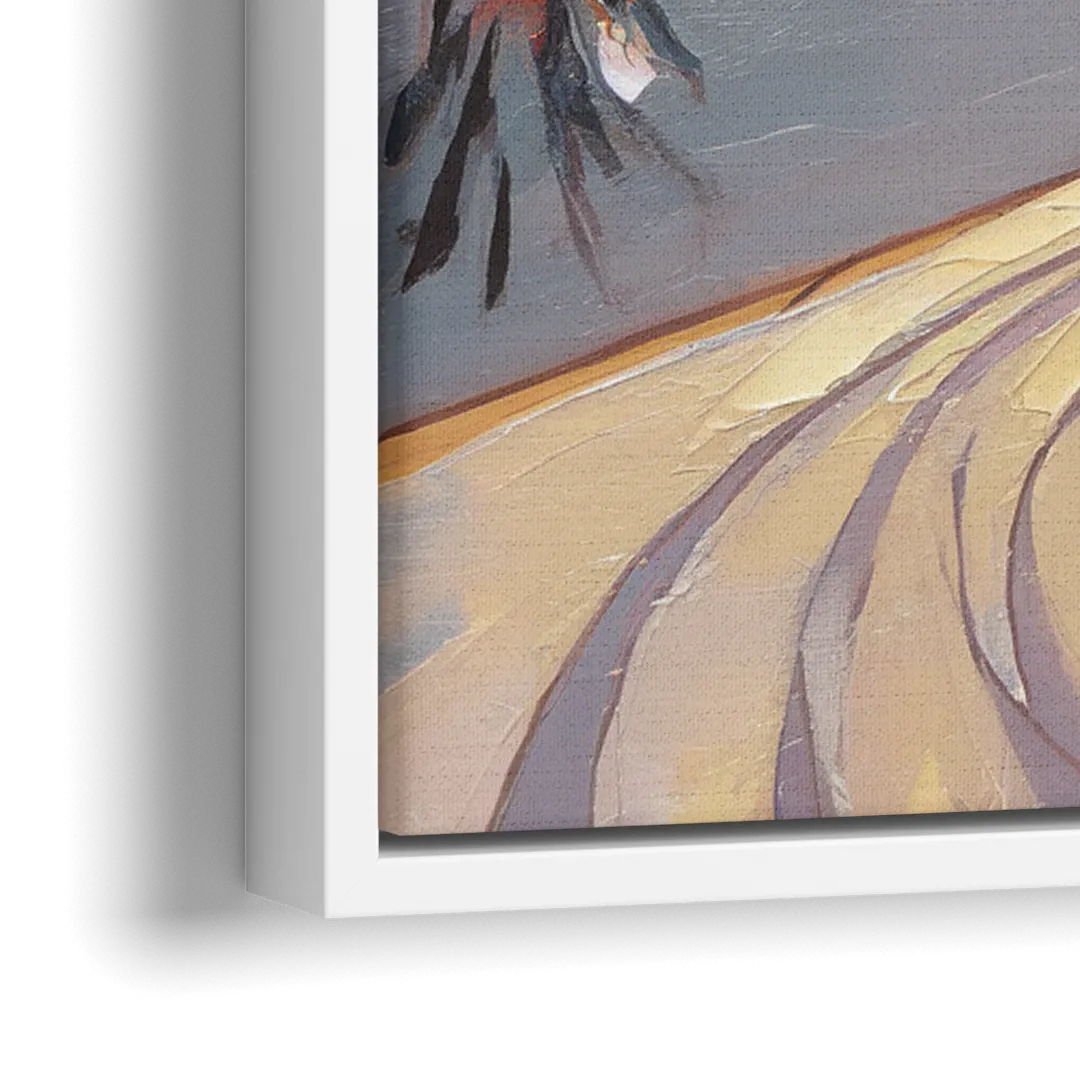 Vail Ski Slopes - Close-Up White Frame Canvas