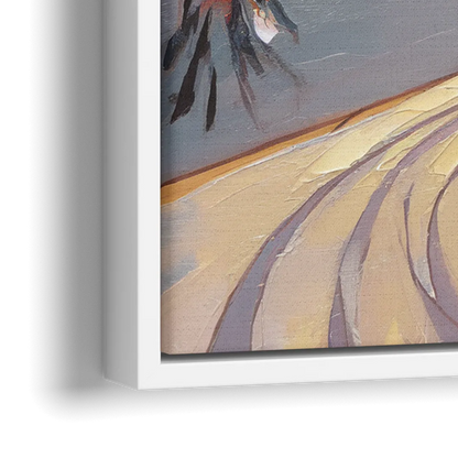 Vail Ski Slopes - Close-Up White Frame Canvas