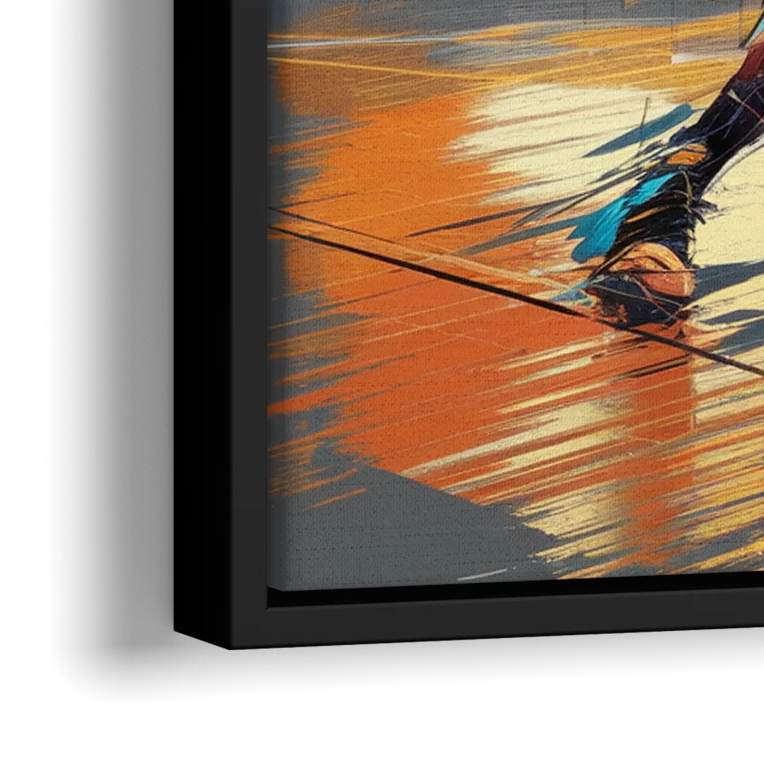 Irving Basketball Legacy - Close-Up Black Frame Canvas