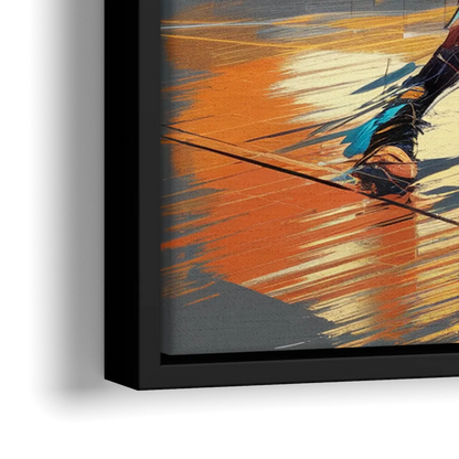 Irving Basketball Legacy - Close-Up Black Frame Canvas