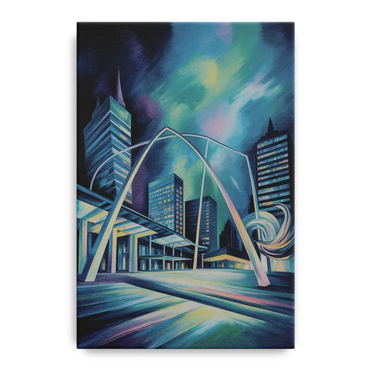 Nathan Phillips Square Night Lights - Canvas Wall Art
