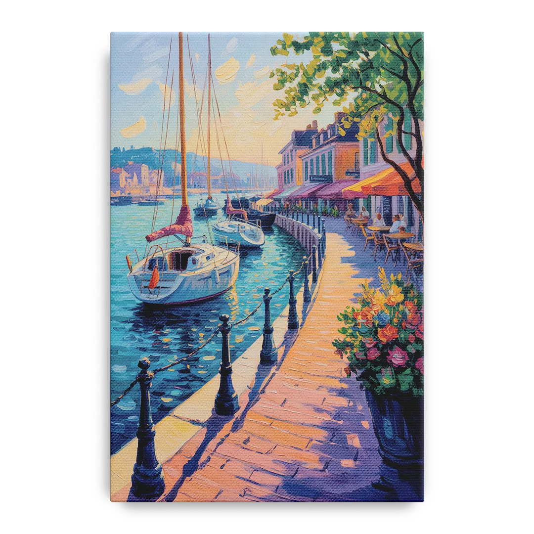 Old Port Waterfront - Canvas Wall Art