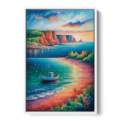 PEI Coastal Charm - White Frame Canvas