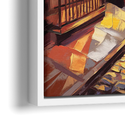 Sacramento Historic Old Town - Close-Up White Frame Canvas