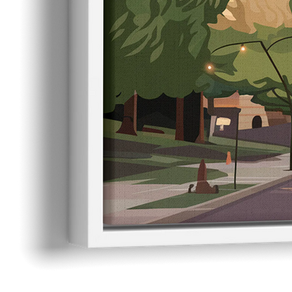 Colorado Springs Downtown Charm - Close-Up White Frame Canvas