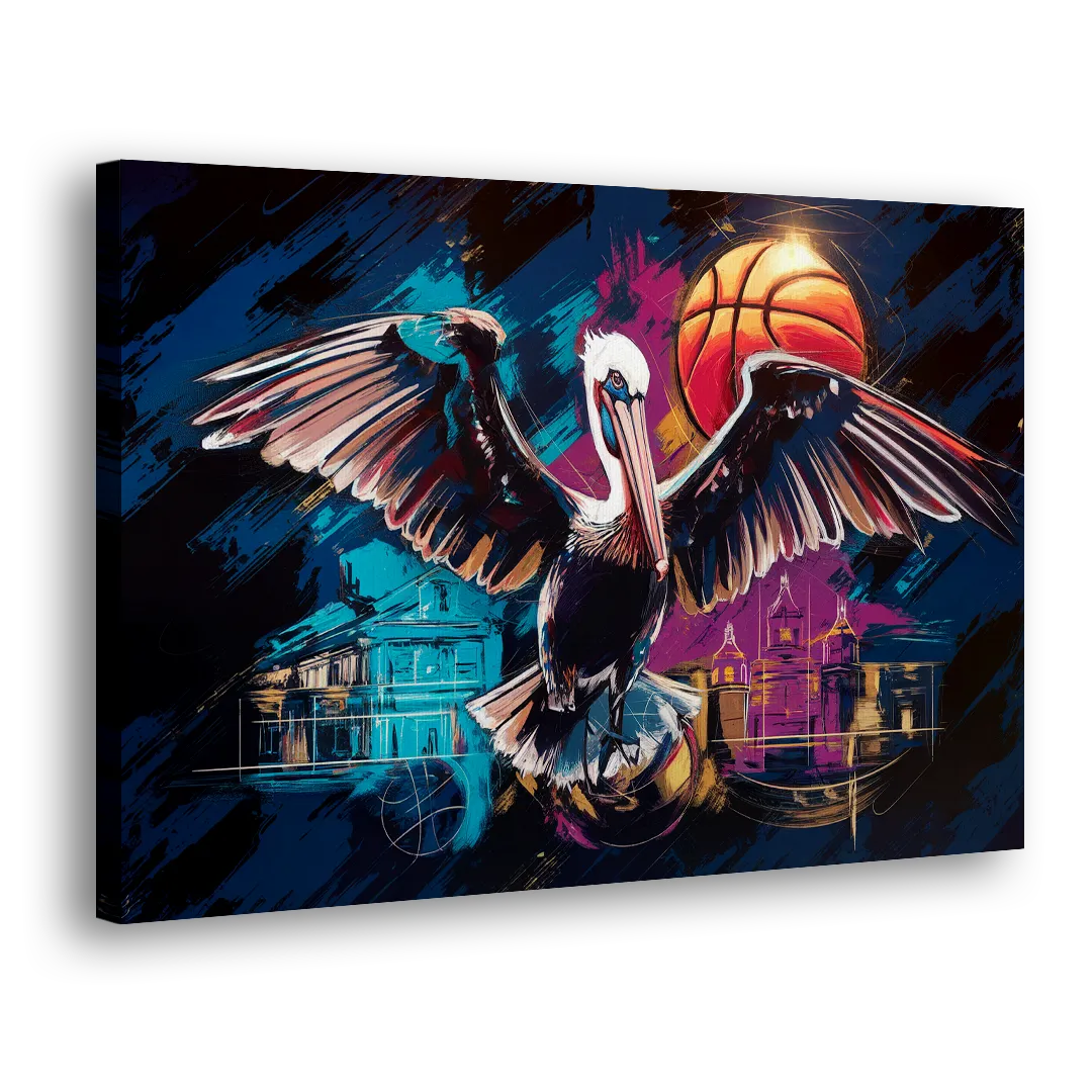 New Orleans Pelicans Basketball Spirit - Canvas Print Art Sides
