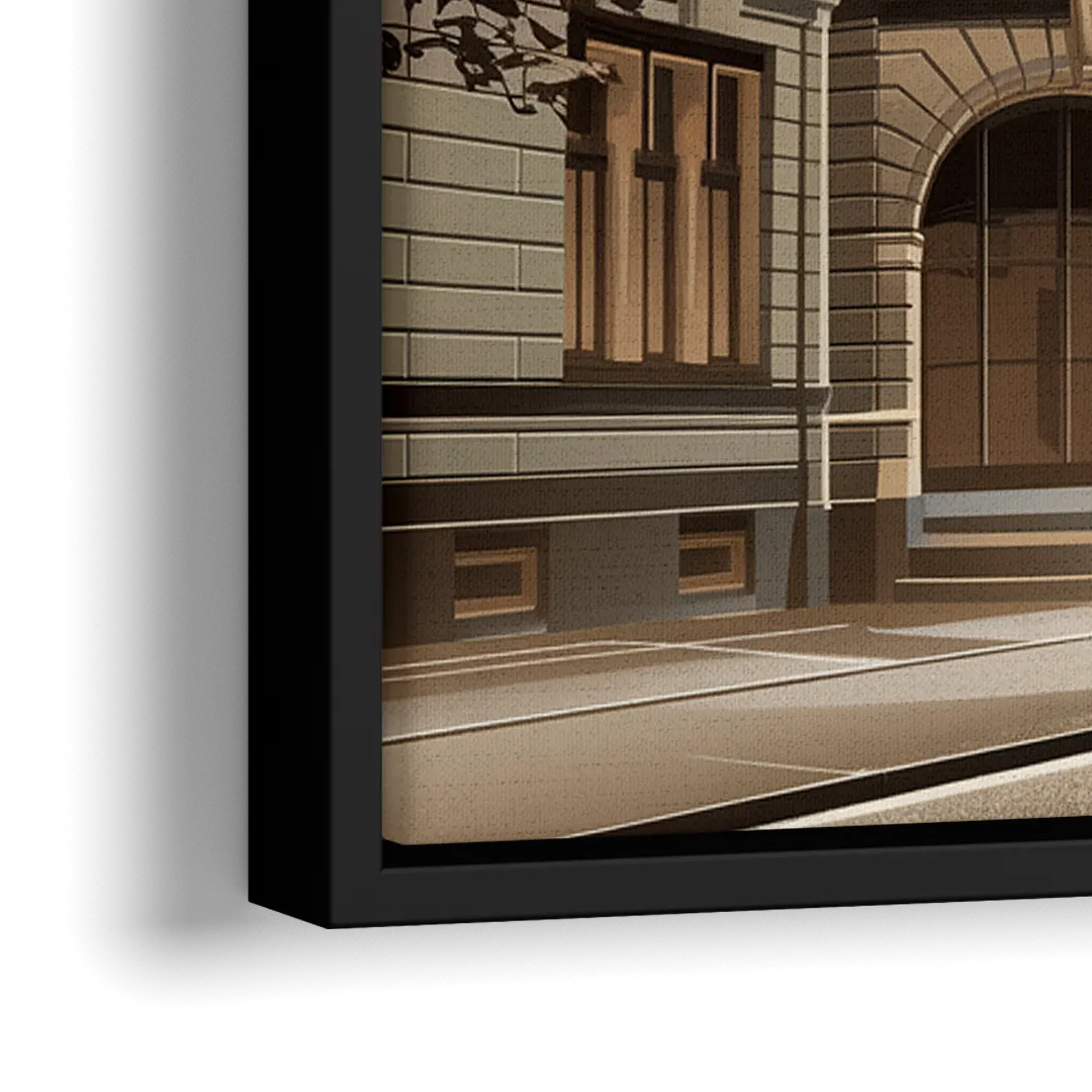Providence Historic Architecture - Close-Up Black Frame Canvas