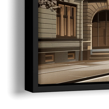 Providence Historic Architecture - Close-Up Black Frame Canvas