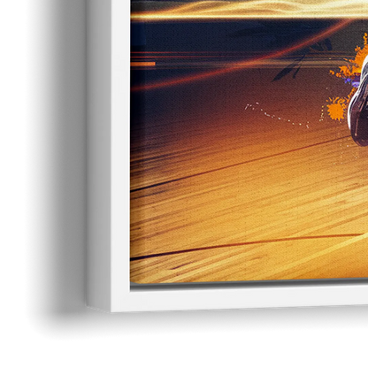 Phoenix Suns Basketball Spirit - Close-Up White Frame Canvas