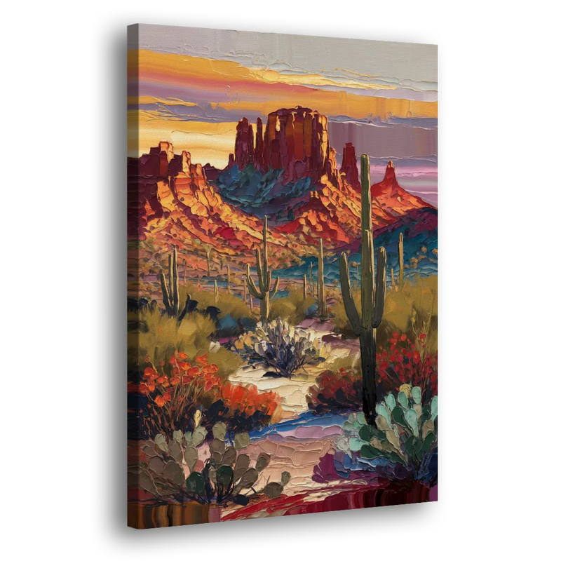 Phoenix Arizona Mountainscape - Canvas Print Art Sides