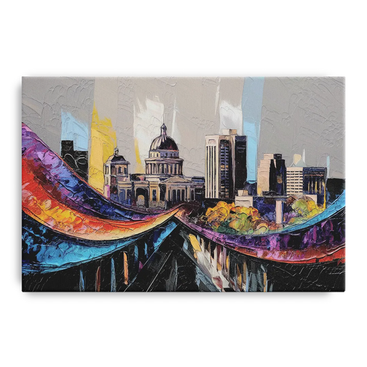 Des Moines Historic Landmarks - Canvas Wall Art