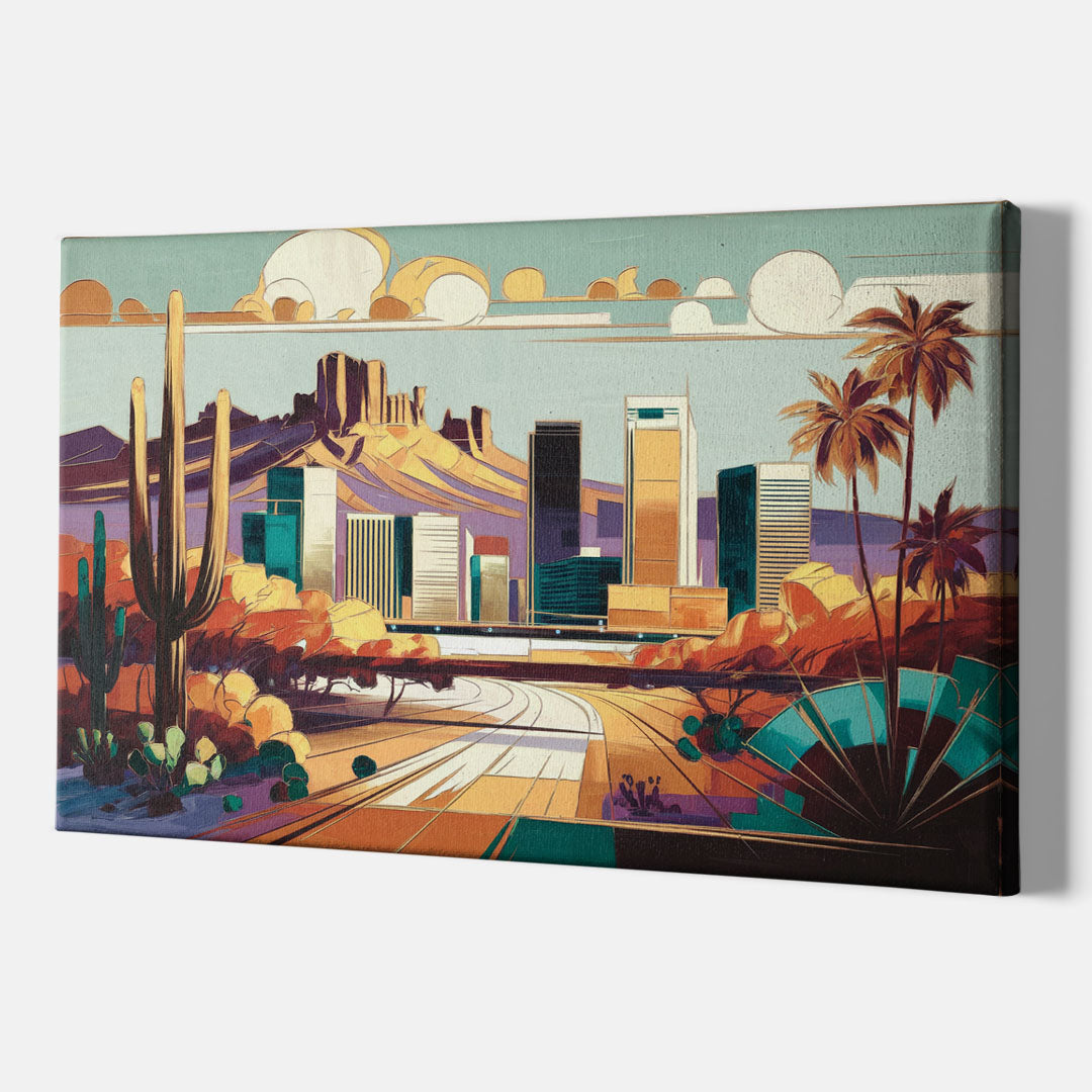 Phoenix Arizona Urban Art - Canvas Wall Art Indoor