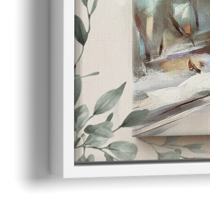 Sitka Tree Lined Trails - Close-Up White Frame Canvas