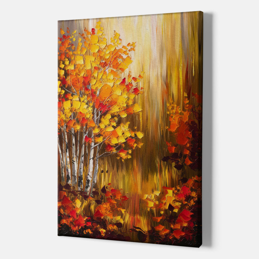 Aspen Forest in Autumn - Canvas Wall Art Indoor