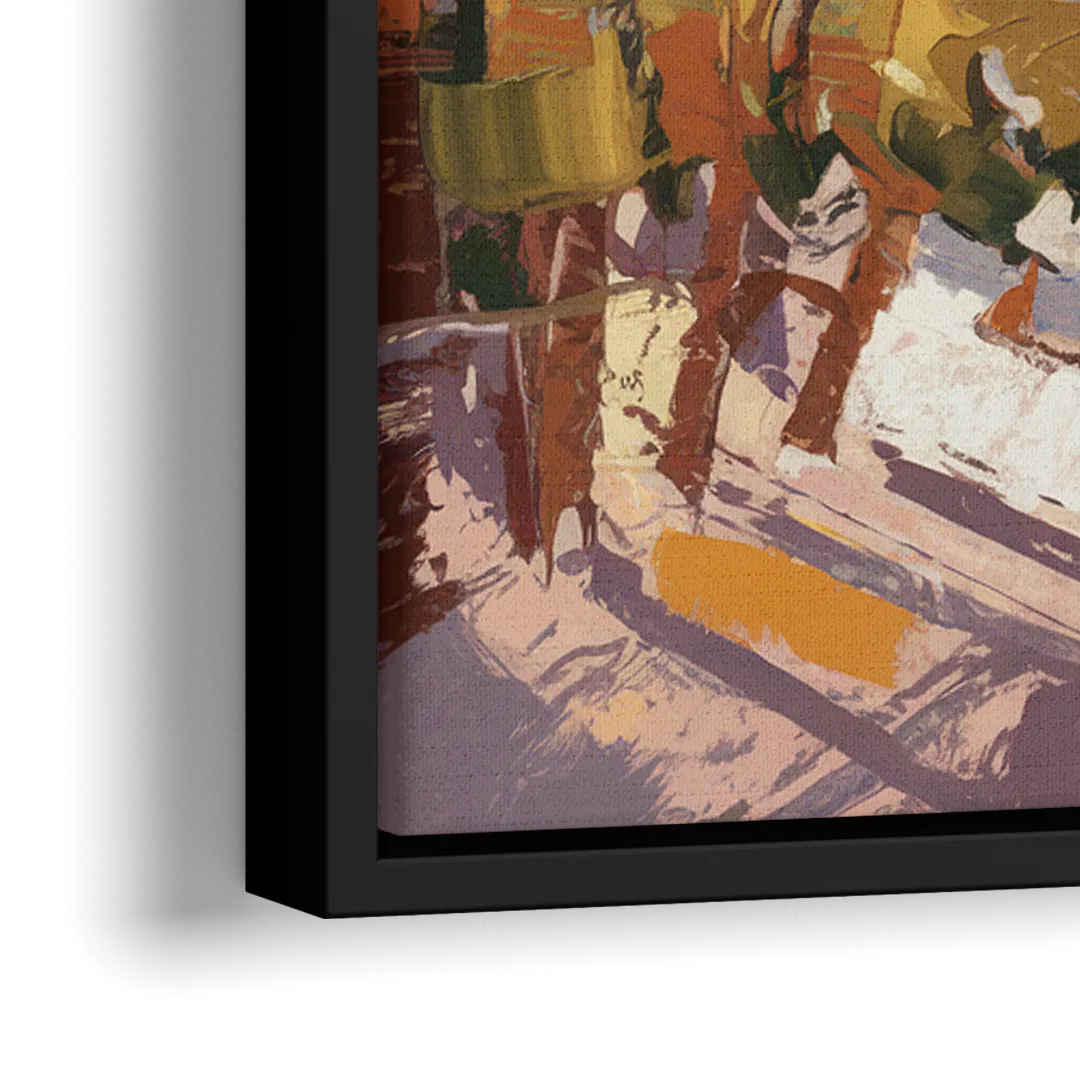 Scottsdale Spring Training Scene - Close-Up Black Frame Canvas