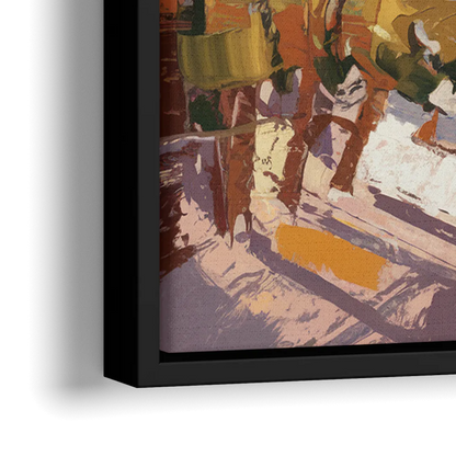 Scottsdale Spring Training Scene - Close-Up Black Frame Canvas