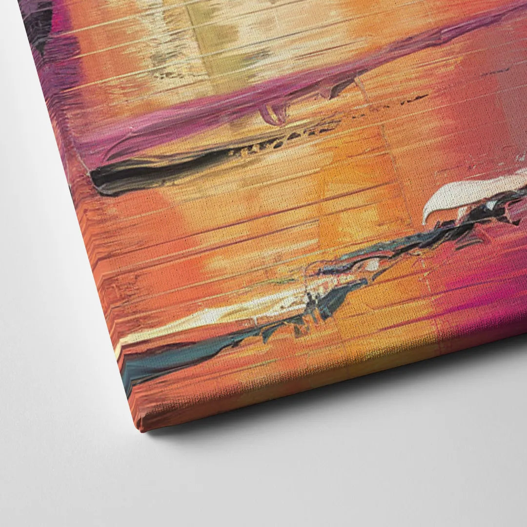 Miami Palm Trees and Sunset Canvas Close Up