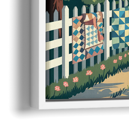 Lancaster Amish Farmlands Experience - Close-Up White Frame Canvas