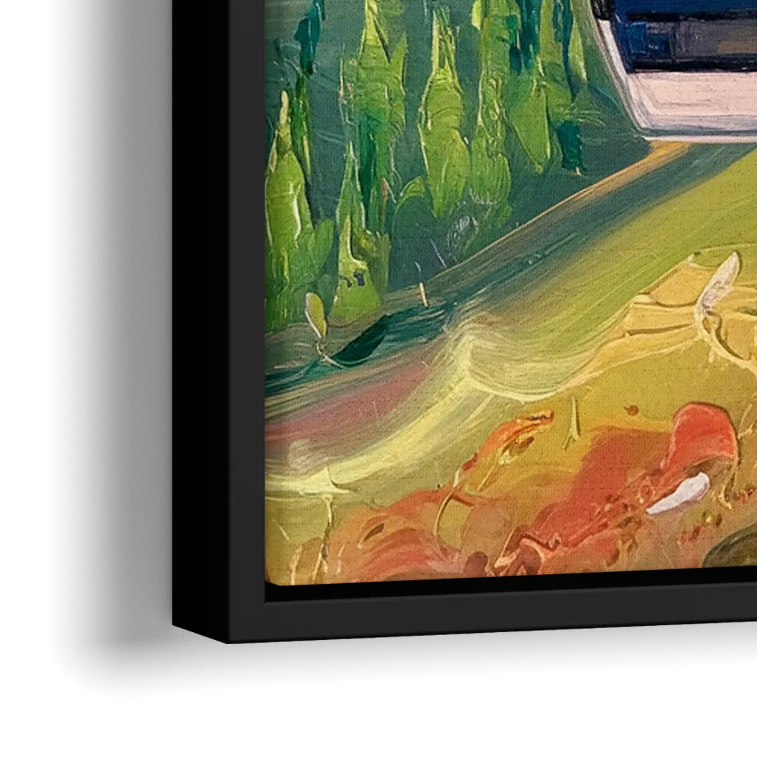 Telluride Scenic Gondola Ride - Close-Up Black Frame Canvas