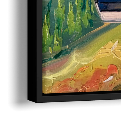 Telluride Scenic Gondola Ride - Close-Up Black Frame Canvas