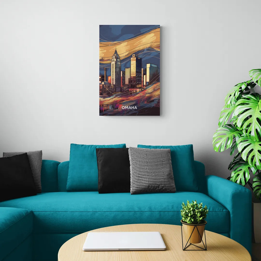 Omaha Urban Aesthetic - Canvas Wall Art Living Room