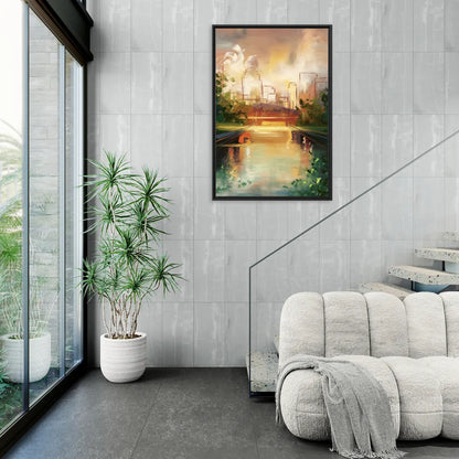 Durham Riverwalk Serenity - Living Room Black Frame Canvas