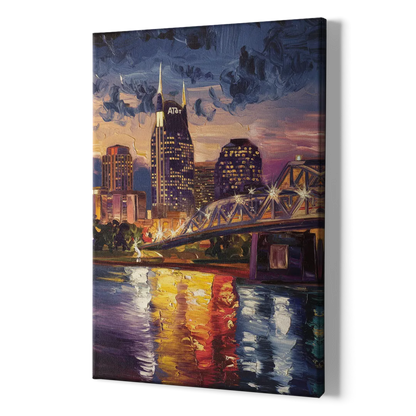 Nashville Cumberland River Views - Canvas Print Art Sides