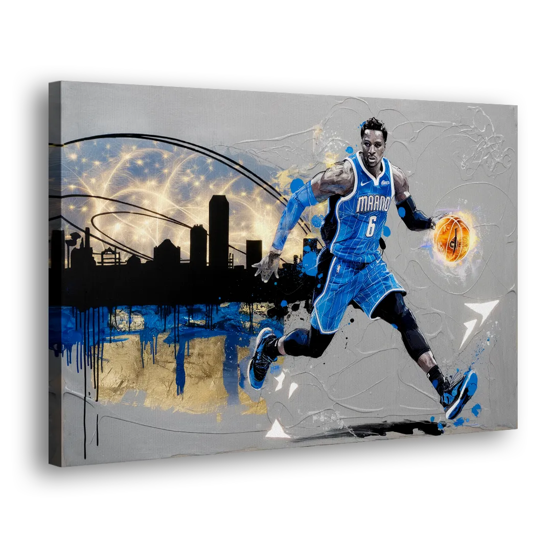 Orlando Magic Basketball Theme - Canvas Print Art Sides