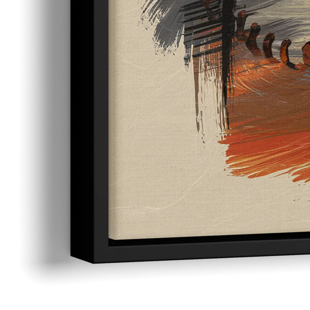San Francisco Giants Logo Design - Close-Up Black Frame Canvas