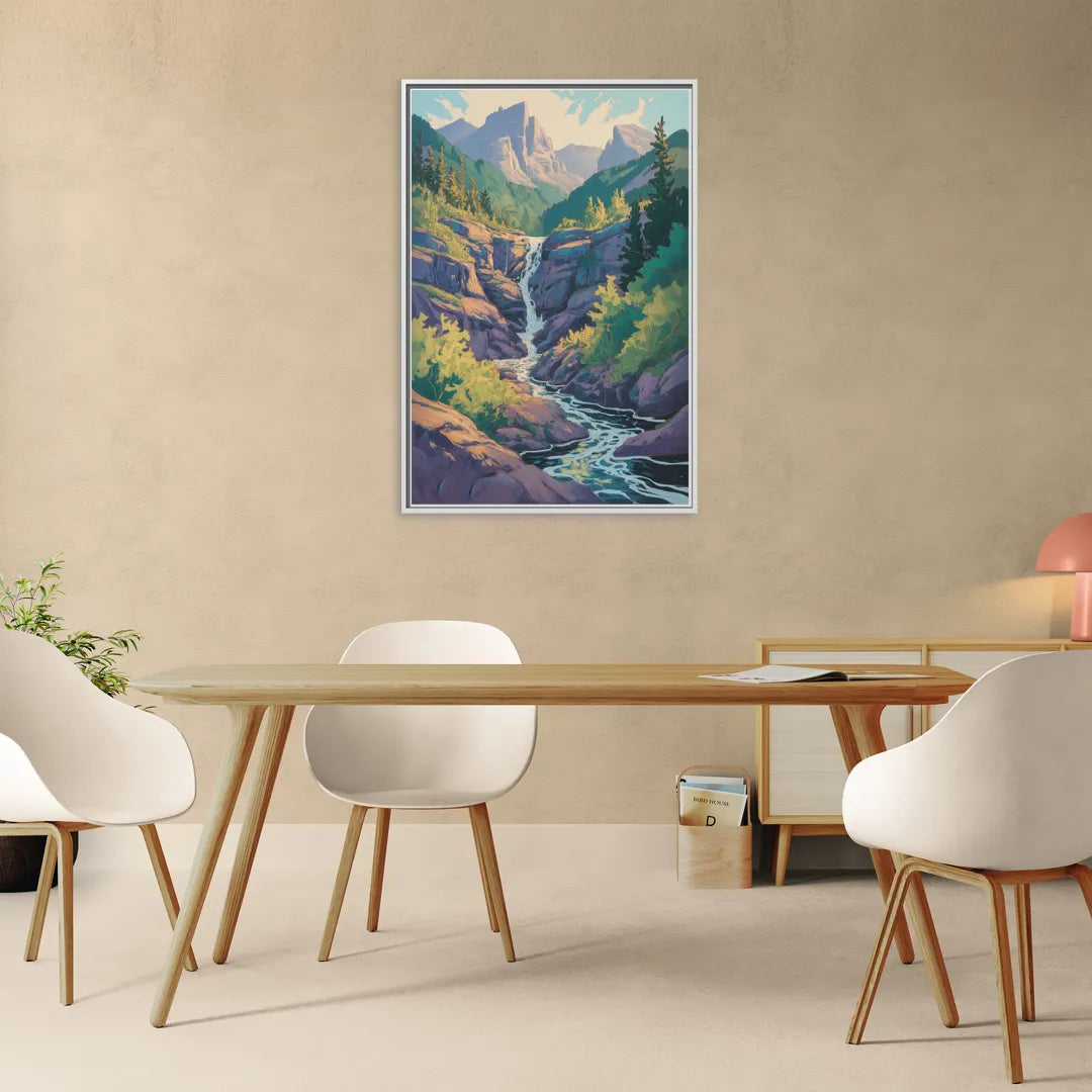 Geological Wonders - Living Room White Frame Canvas
