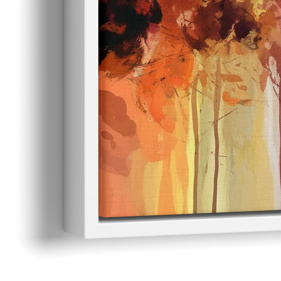 Indianapolis Downtown Skyline - Close-Up White Frame Canvas