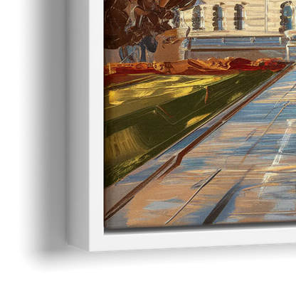 Springfield State Capitol - Close-Up White Frame Canvas